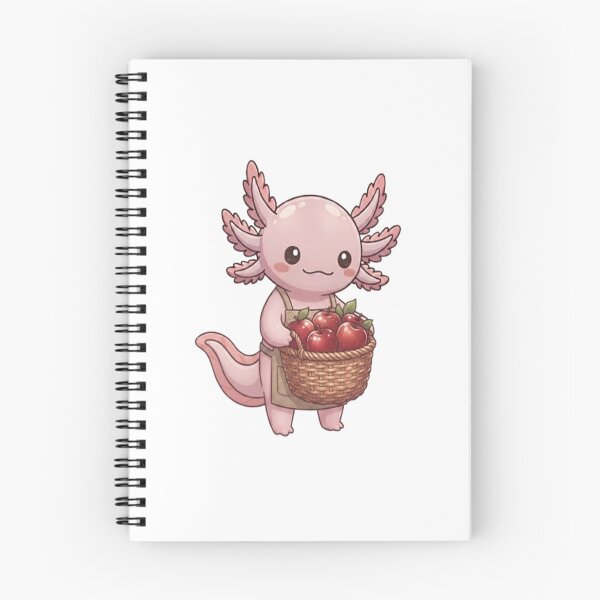 Item preview, Cute Axolotl Carrying Apple Basket designed and sold by Ella_Sketch.