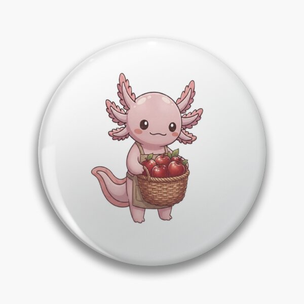 Item preview, Cute Axolotl Carrying Apple Basket designed and sold by Ella_Sketch.