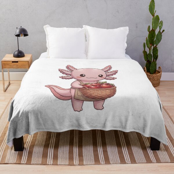 Item preview, Cute Axolotl Carrying Apple Basket designed and sold by Ella_Sketch.