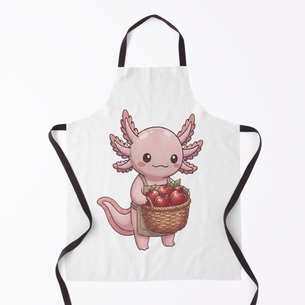 Item preview, Cute Axolotl Carrying Apple Basket designed and sold by Ella_Sketch.