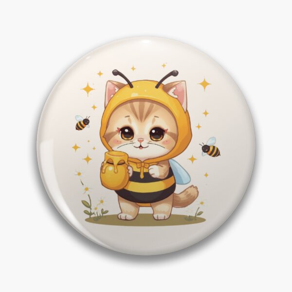 Item preview, Cute Honey Bee Cat Kawaii Sticker | Adorable Bee Kitty Gift designed and sold by Stylestickers55.