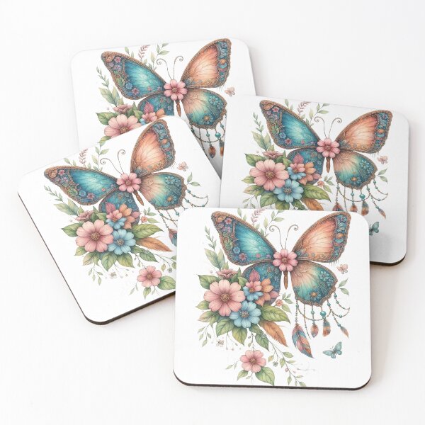 Item preview, Boho Butterfly Floral Dreamcatcher Design designed and sold by Reshmakhan.