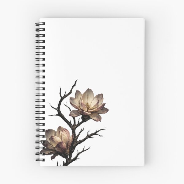Item preview, Vintage Dark Magnolia Branch Moody Ivory Gothic Botanical Art designed and sold by WERSY.