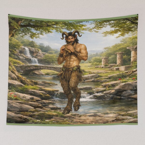 Item preview, Pan the Forest Guardian – Mythic Satyr Art designed and sold by MysticOzzy.