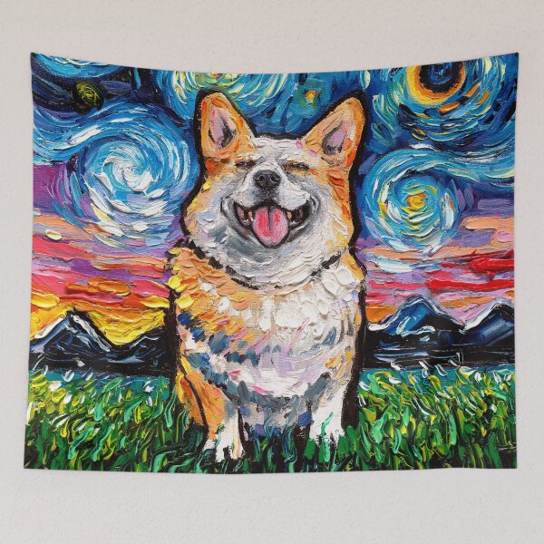 Item preview, Smiling Corgi Night designed and sold by AjaTrier.
