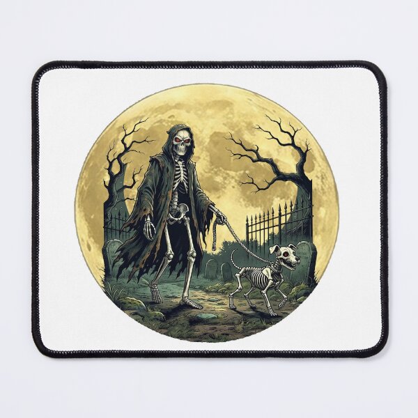 Item preview, Walking the Doggie under a Halloween Moon designed and sold by susiecc.