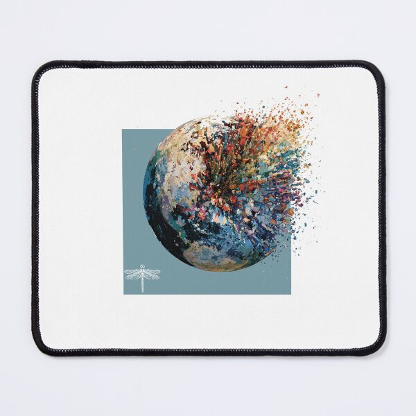 Item preview, A blast wave destroys the globe on a gray background designed and sold by Tana&tanuc.