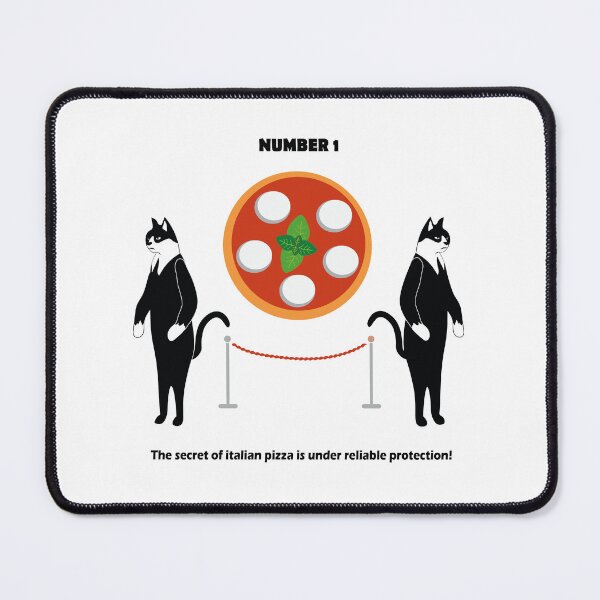 Item preview, Two cats guard a pizza designed and sold by Tana&tanuc.