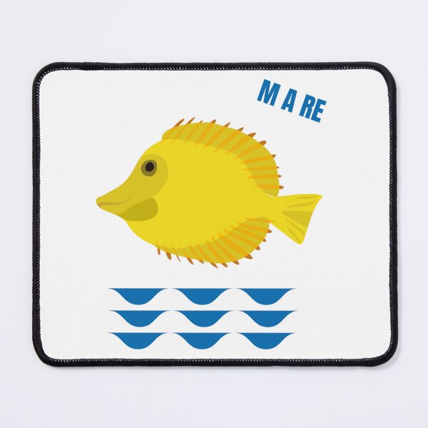 Item preview, Yellow fish against an abstract sea background designed and sold by Tana&tanuc.