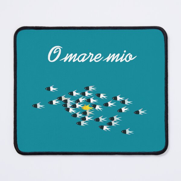 Item preview, Fishes and text "O mare mio" designed and sold by Tana&tanuc.