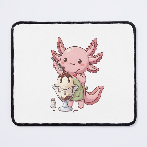 Item preview, Cute Axolotl Making Ice Sundae designed and sold by Ella_Sketch.
