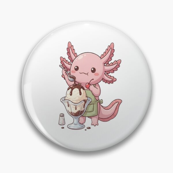 Item preview, Cute Axolotl Making Ice Sundae designed and sold by Ella_Sketch.