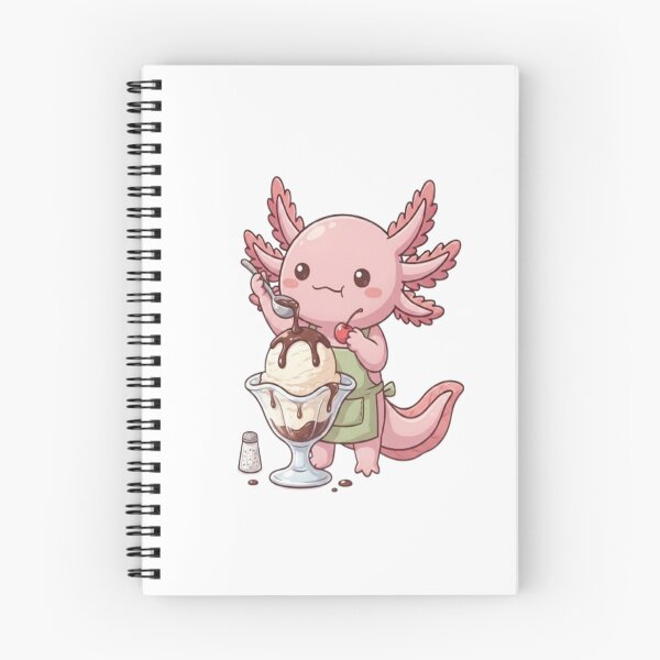 Item preview, Cute Axolotl Making Ice Sundae designed and sold by Ella_Sketch.