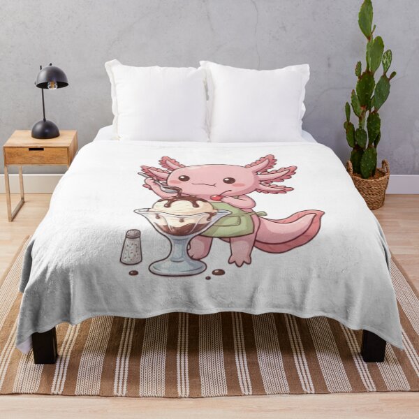 Item preview, Cute Axolotl Making Ice Sundae designed and sold by Ella_Sketch.