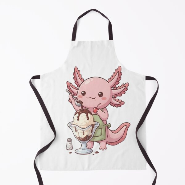 Item preview, Cute Axolotl Making Ice Sundae designed and sold by Ella_Sketch.