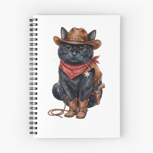 Item preview, Black Cat Cowboy ver. - Cute Western Sheriff Art designed and sold by Minuet-Misha.
