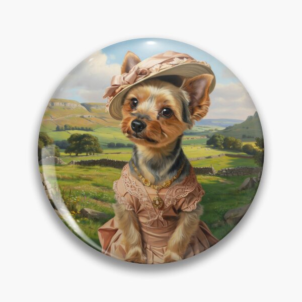 Item preview, A formal baroque-style royal portrait illustration of a charming Yorkshire Terrier  designed and sold by 123ks.