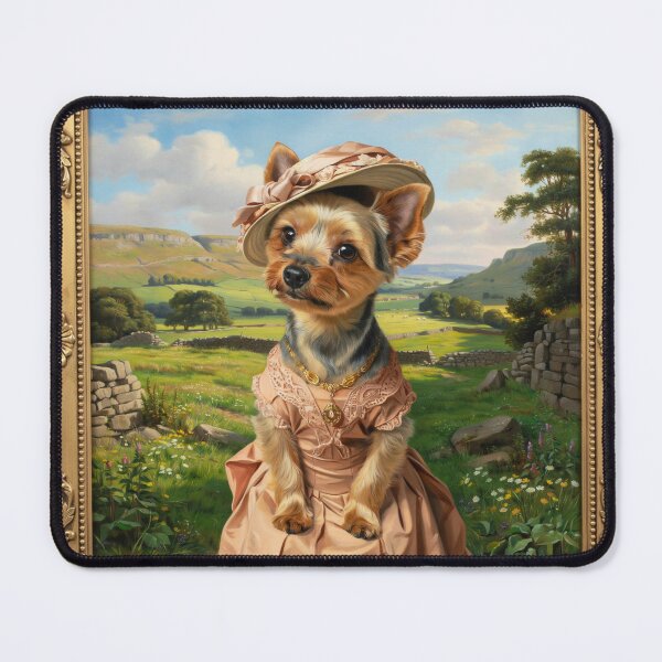 Item preview, A formal baroque-style royal portrait illustration of a charming Yorkshire Terrier designed and sold by 123ks.
