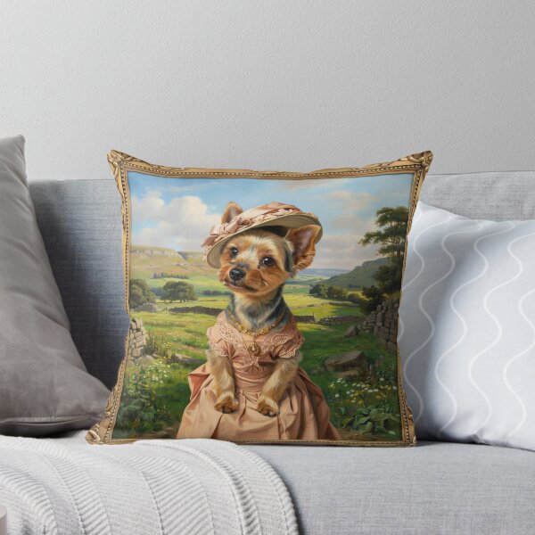 Item preview, A formal baroque-style royal portrait illustration of a charming Yorkshire Terrier  designed and sold by 123ks.
