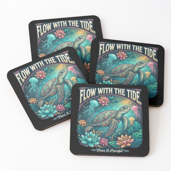 Item preview, Flow with the Tide – Fantasy Sea Turtle Art designed and sold by Dogandesighn.