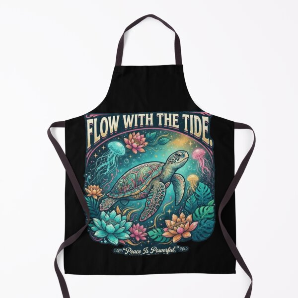 Item preview, Flow with the Tide – Fantasy Sea Turtle Art designed and sold by Dogandesighn.