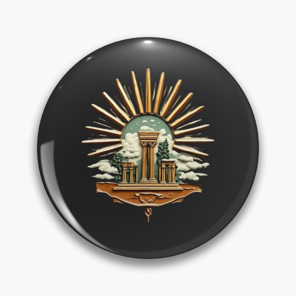 Item preview, Golden Sunburst with Ancient Roman Colosseum | Elysium Echoes Icon 01 designed and sold by Shift-Bloom.