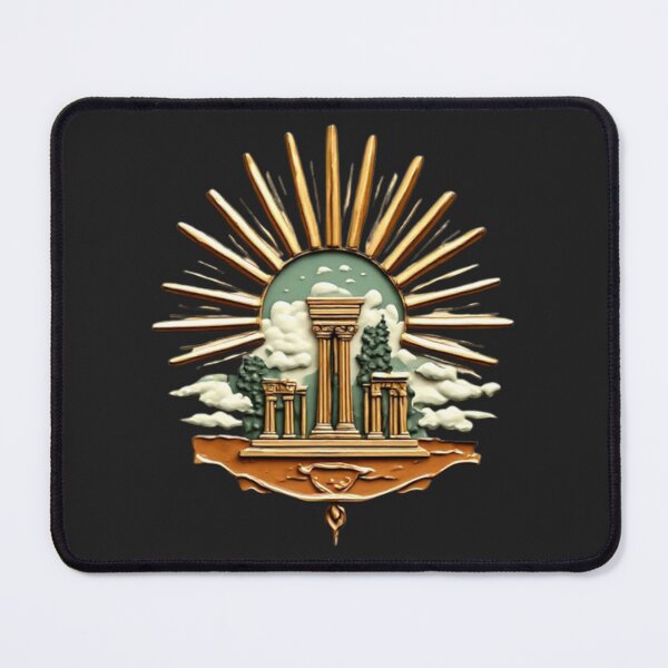 Item preview, Golden Sunburst with Ancient Roman Colosseum | Elysium Echoes Icon 01 designed and sold by Shift-Bloom.