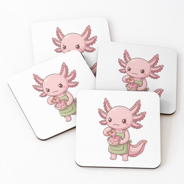 Item preview, Cute Axolotl Dipping Donut Frosting designed and sold by Ella_Sketch.