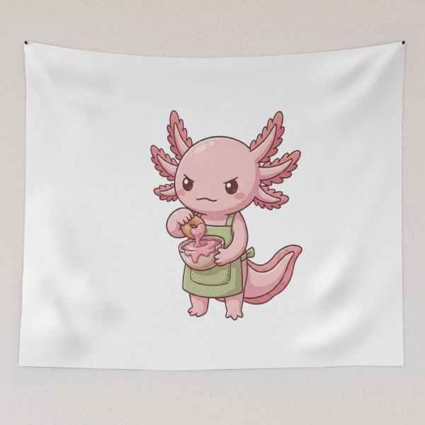 Item preview, Cute Axolotl Dipping Donut Frosting designed and sold by Ella_Sketch.