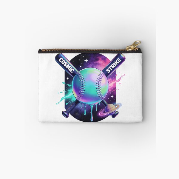 Item preview, Space Baseball Cosmic Strike Synthwave Softball Player Galaxy Retro designed and sold by CutOutIdols.