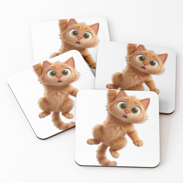 Item preview, Cute Surprised Ginger Kitten Cartoon designed and sold by Reshmakhan.
