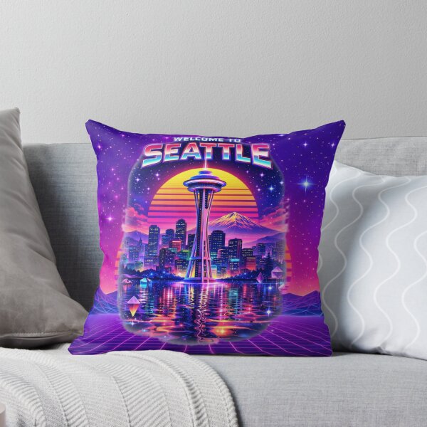 Item preview, Seattle Synthwave Sunset – Retro Cityscape designed and sold by MysticOzzy.