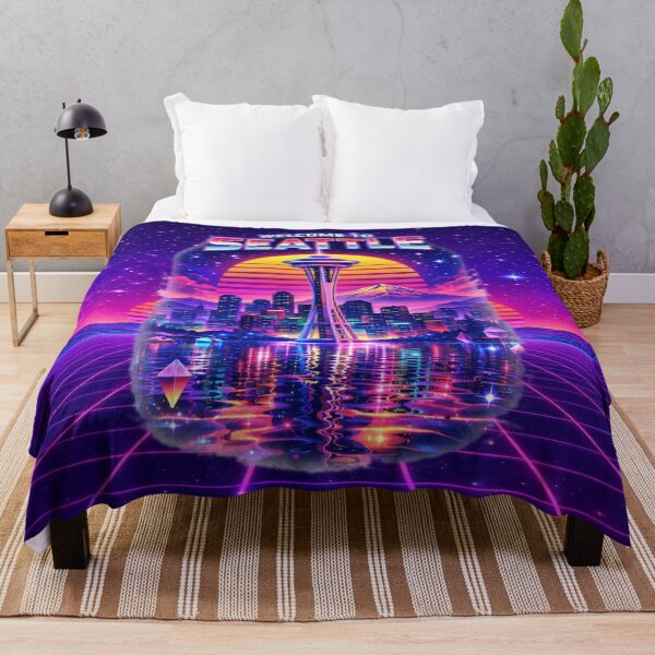 Item preview, Seattle Synthwave Sunset – Retro Cityscape designed and sold by MysticOzzy.
