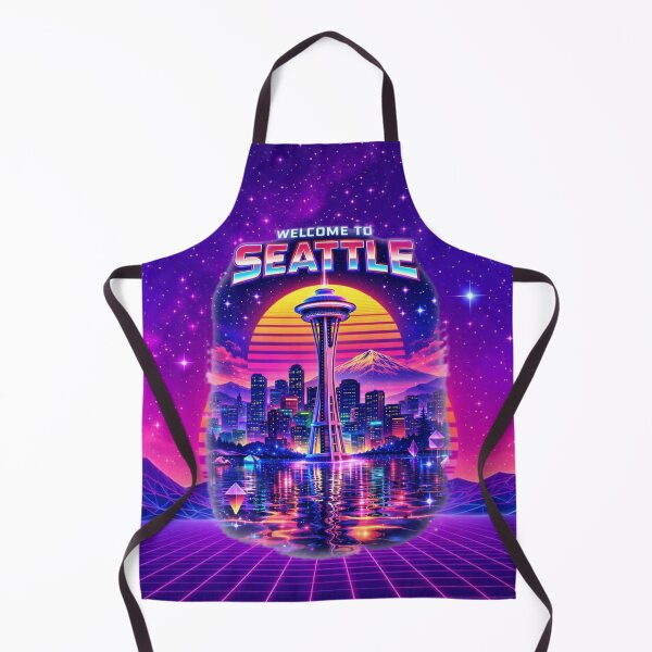 Item preview, Seattle Synthwave Sunset – Retro Cityscape designed and sold by MysticOzzy.