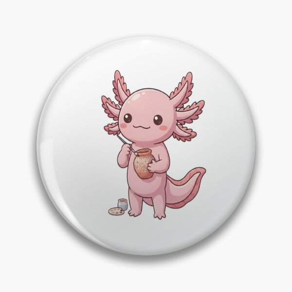Item preview, Cute Axolotl Painting Clay Pottery designed and sold by Ella_Sketch.