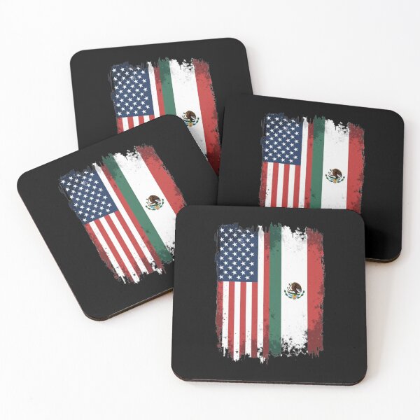 Item preview, Split Heritage Flag - USA & Mexico designed and sold by BajioAmigos.