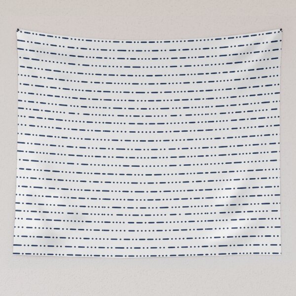 Item preview, Dot Dash Line Minimal Navy Seamless Pattern designed and sold by Inkworksbyshery.