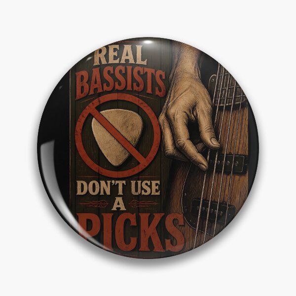 Item preview, Real Bassists Don't Use Picks - Bass Player Humor designed and sold by Art-Arcade6.
