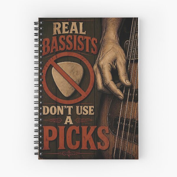 Item preview, Real Bassists Don't Use Picks - Bass Player Humor designed and sold by Art-Arcade6.