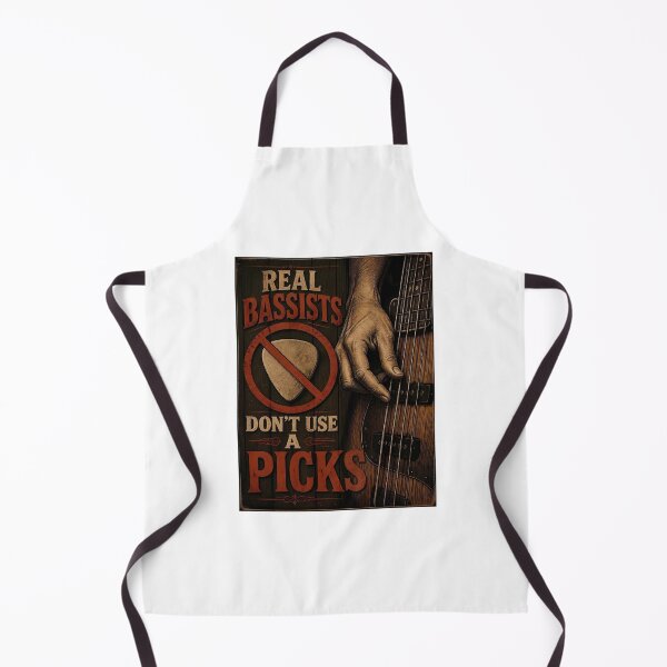 Item preview, Real Bassists Don't Use Picks - Bass Player Humor designed and sold by Art-Arcade6.