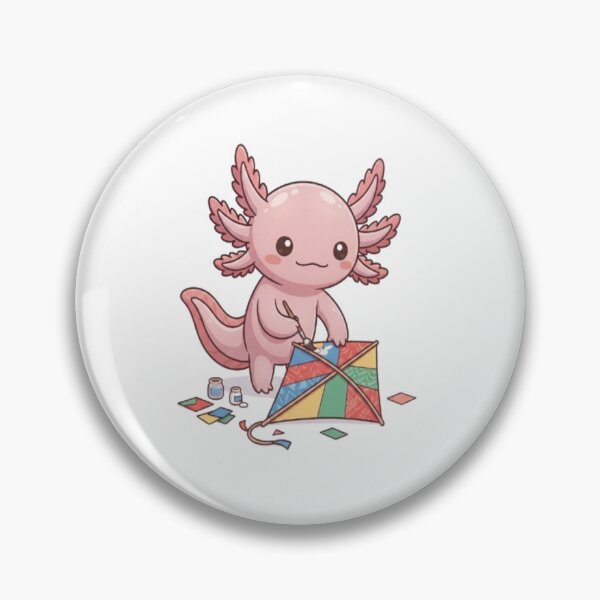 Item preview, Cute Axolotl Making Flying Kite designed and sold by Ella_Sketch.
