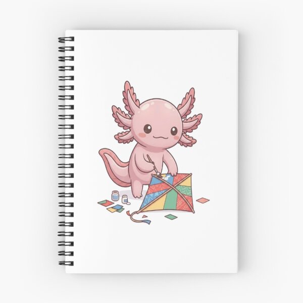 Item preview, Cute Axolotl Making Flying Kite designed and sold by Ella_Sketch.