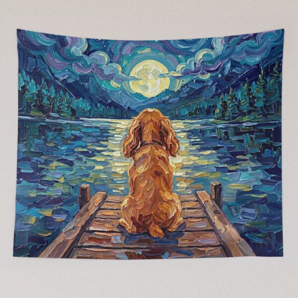 Item preview, On The Dock – Red Cocker Spaniel designed and sold by AjaTrier.