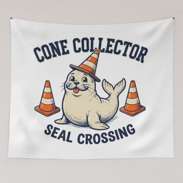 Item preview, Neil the Seal - Emotional Support Cone | Funny Tasmanian Seal designed and sold by Uglyandcute.