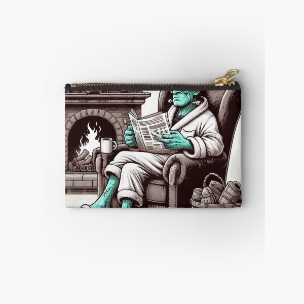 Item preview, Frankenstein Reads the Newspaper designed and sold by Art School Dropout.