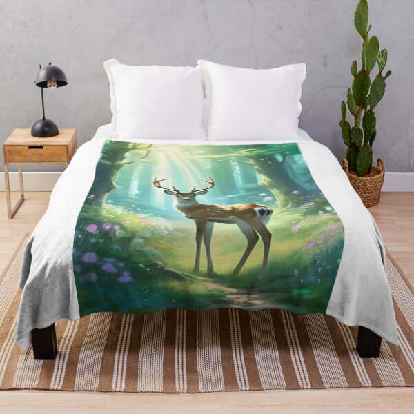 Item preview, Nature - Deer in a Luminous Clearing, Forest Harmony designed and sold by World-Pets.