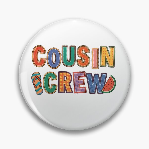 Item preview, Cute Cousin Crew Summer Sticker  Colorful Patchwork Family Vacation Design designed and sold by Omarmadani.