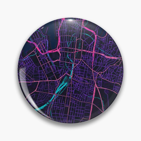 Item preview, Sydney Neon Street Map Poster, Purple Blue City Map Wall Art designed and sold by LASTIQUE-dd.