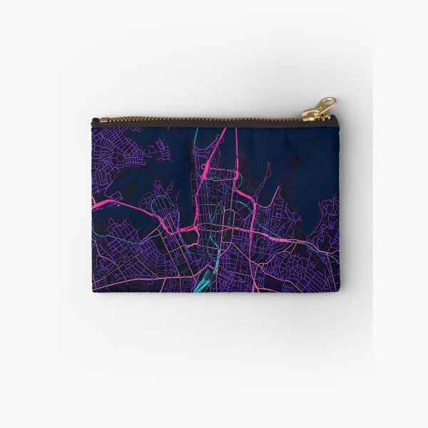 Item preview, Sydney Neon Street Map Poster, Purple Blue City Map Wall Art designed and sold by LASTIQUE-dd.