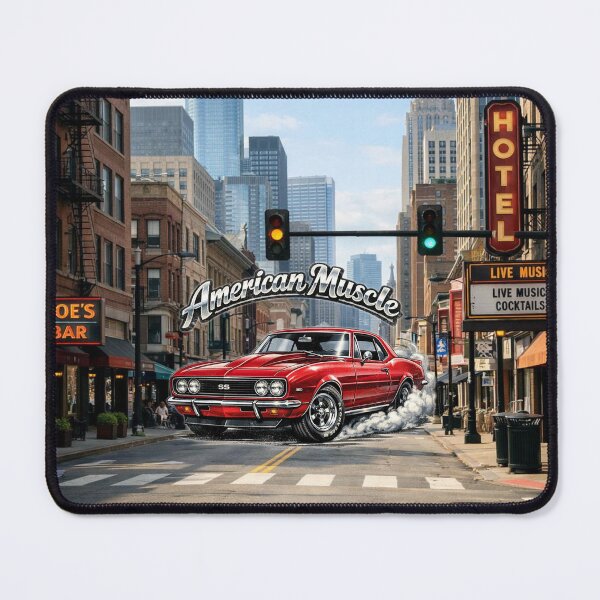 Item preview, American Muscle – 1965 Camaro Burnout Retro Street Scene designed and sold by MysticOzzy.
